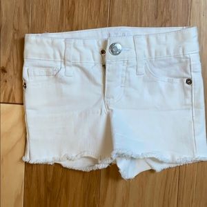 Justice white jean shorts, size 7 slim
